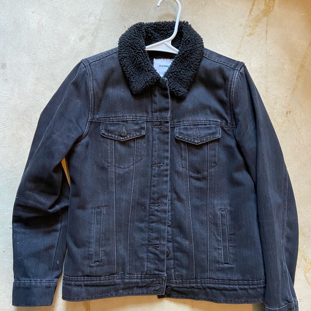 Black denim jacket